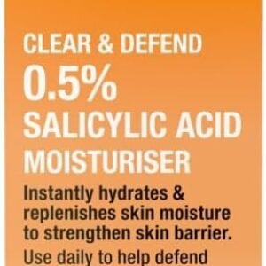 Neutrogena Clear and Defend Moisturiser (50ml), Oil-Free Daily Face Cream for Spot-Prone Skin, with Purifying 0.5% Salicylic Acid to Help Prevent Breakouts for Smoother, Softer & Clearer Skin