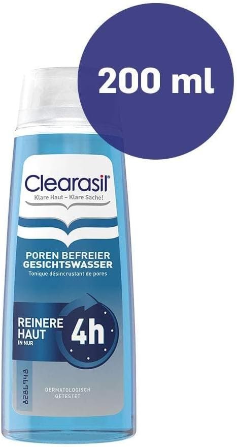Clearasil, Deep Pore Cleanser, 200ml, Liquid, Salicylic Acid, Skin Toner, Pore Cleaner, Acne Treatment, Skin Care, Blackhead Face Wash, Regenerates Skin In 4 Hours, Spot Treatments, Skin Care - Image 2