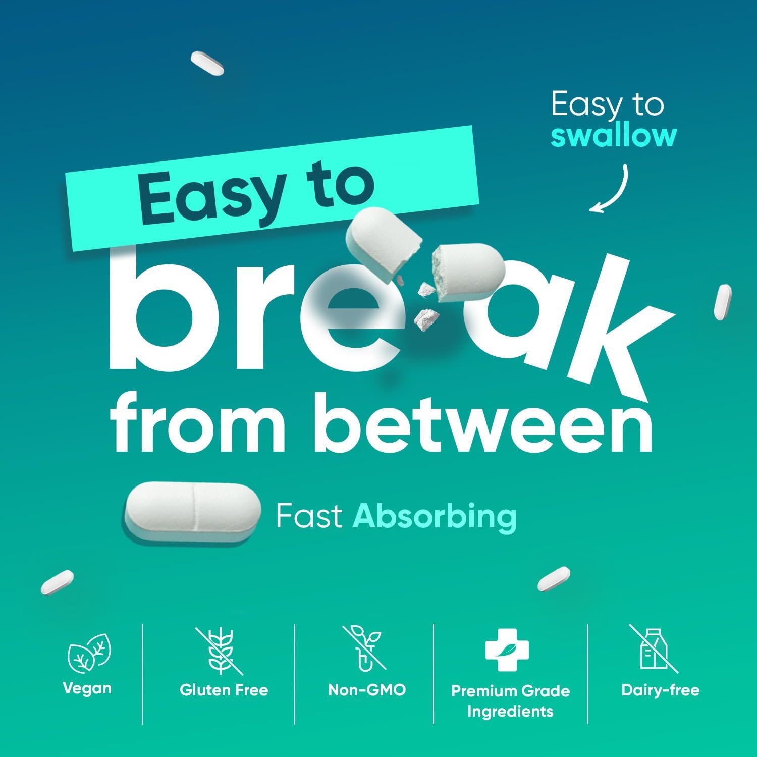 Calcium Magnesium Zinc and Vitamin D Supplement | 1+ Year Supply | 400 Vegan Tablets | 1414mg per 2 Tablets - with Zinc, Selenium & Vitamin K2 - for Bones, Teeth & Muscle Function (EFSA Claims) - Image 5