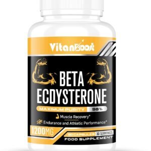 Beta Ecdysterone Supplement 1200mg | Increases Lean Muscle Mass, Exercise Performance, Strength and Protein Synthesis, 98% Maximum Purity Formulated for Enhanced Absorption 60 Capsules|1 Month Supply