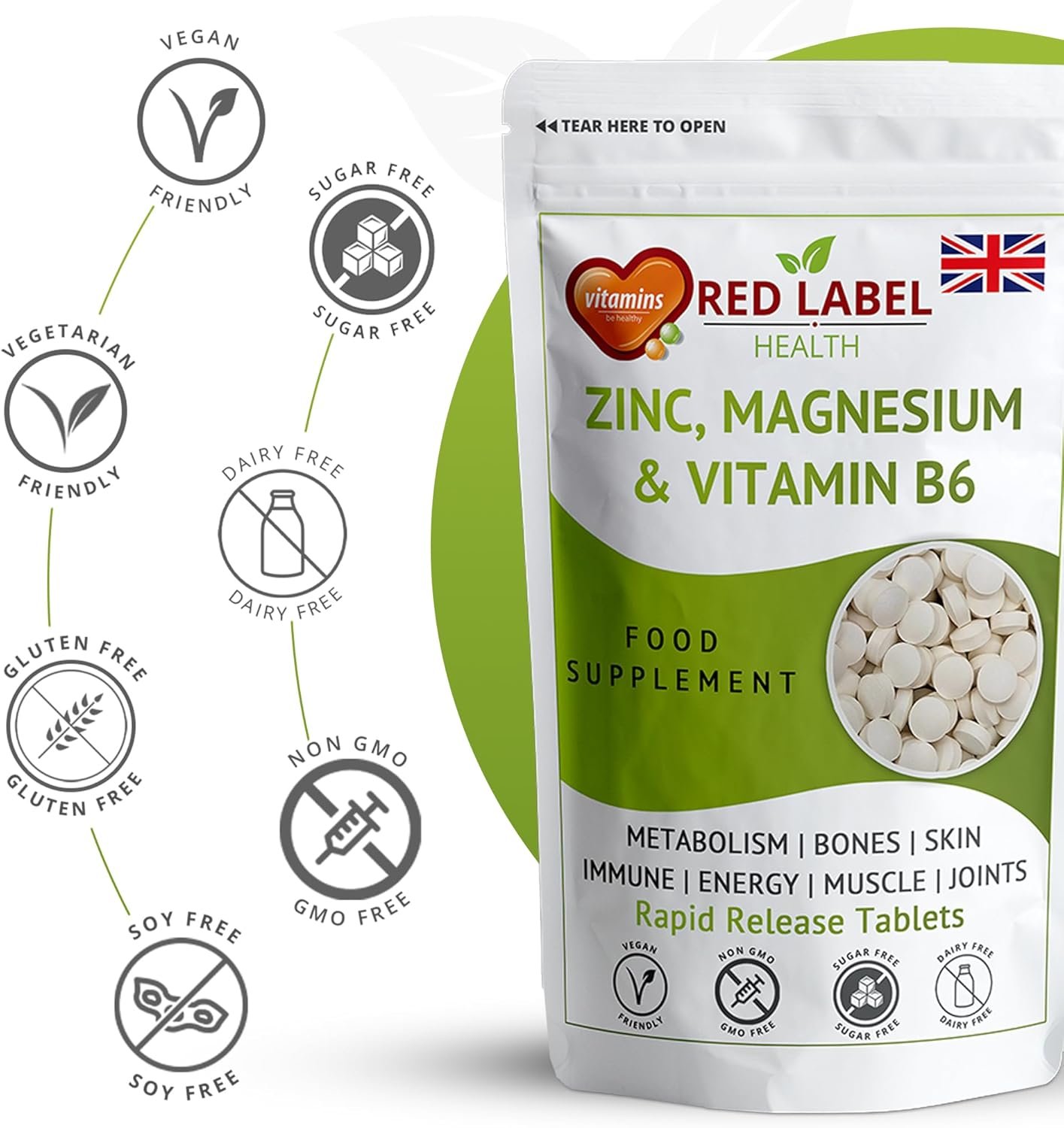 Zinc Magnesium and Vitamin B6 Tablets Supplements for Men & Women, Pack of 120 Tablets (4 Months Supply), High Strength Sleep Aid, Muscle Recovery, Better Sleep, UK - Image 7