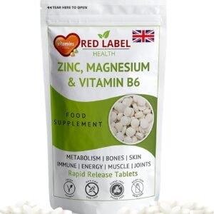 Zinc Magnesium and Vitamin B6 Tablets Supplements for Men & Women, Pack of 120 Tablets (4 Months Supply), High Strength Sleep Aid, Muscle Recovery, Better Sleep, UK