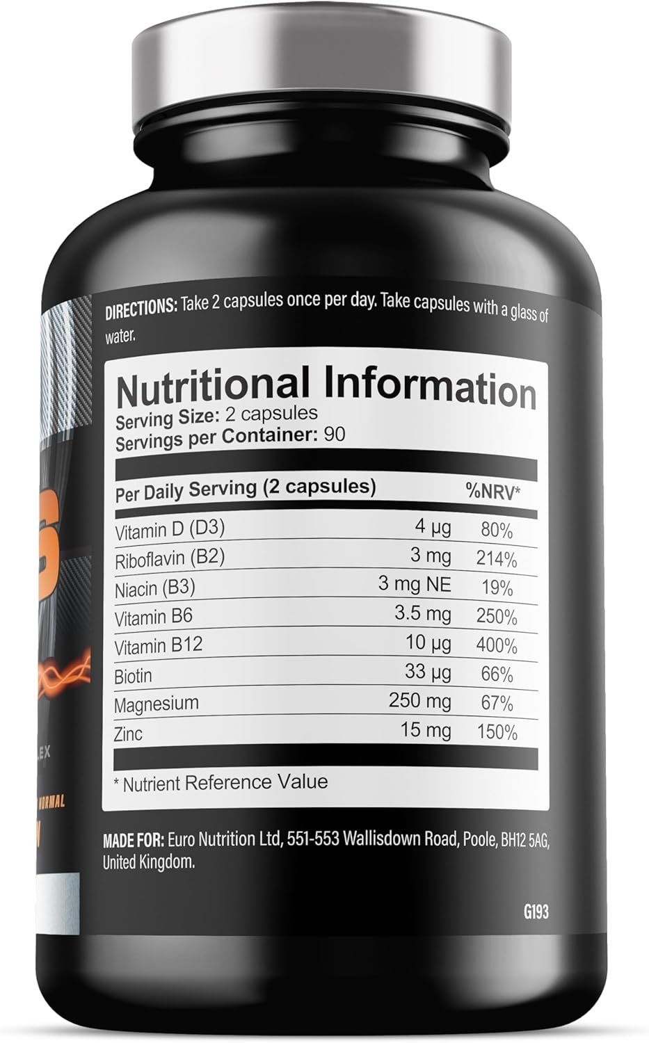 ZM6 - High Strength Zinc Magnesium Supplement - Zinc and Magnesium Tablets for Normal Muscle Function - Zinc Magnesium Booster - 180 Vegetarian Capsules - Image 2