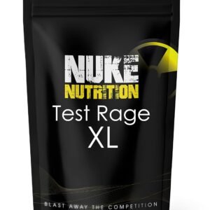 Nuke Nutrition Test Rage XL Testosterone Booster for Men | 60 Capsules | Anabolic Supplement to Enhance Male Testosterone Levels | Boost Lean Physique, Muscle Growth & Strength | Vegan & Easy Swallow