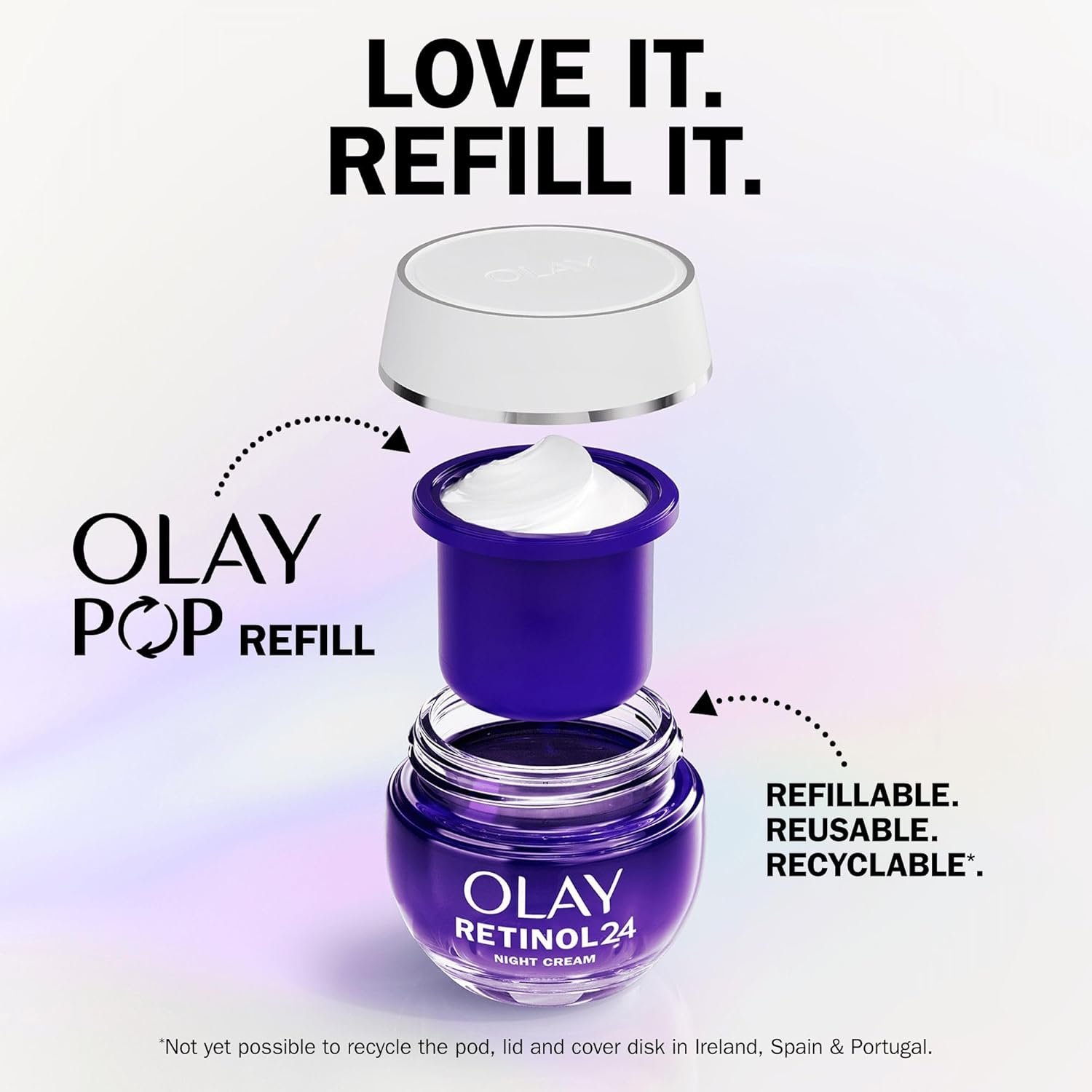 Olay Retinol 24 Night Cream Face Moisturiser, Skincare with Antioxidant Vitamin E Overnight Anti Aging Skin Care: Smooths, Renews and Hydrates, 50ml - Image 6