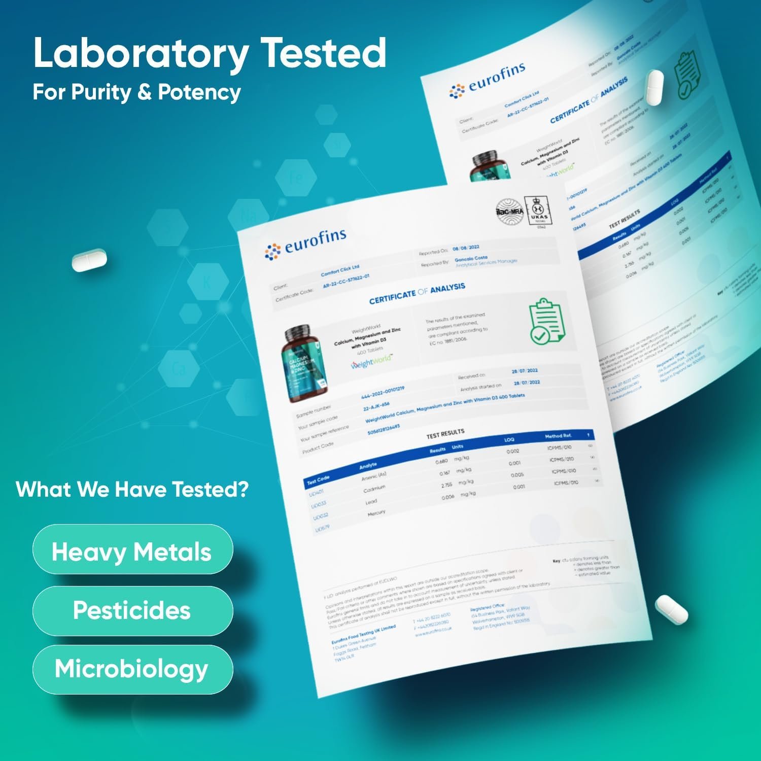 Calcium Magnesium Zinc and Vitamin D Supplement | 1+ Year Supply | 400 Vegan Tablets | 1414mg per 2 Tablets - with Zinc, Selenium & Vitamin K2 - for Bones, Teeth & Muscle Function (EFSA Claims) - Image 7