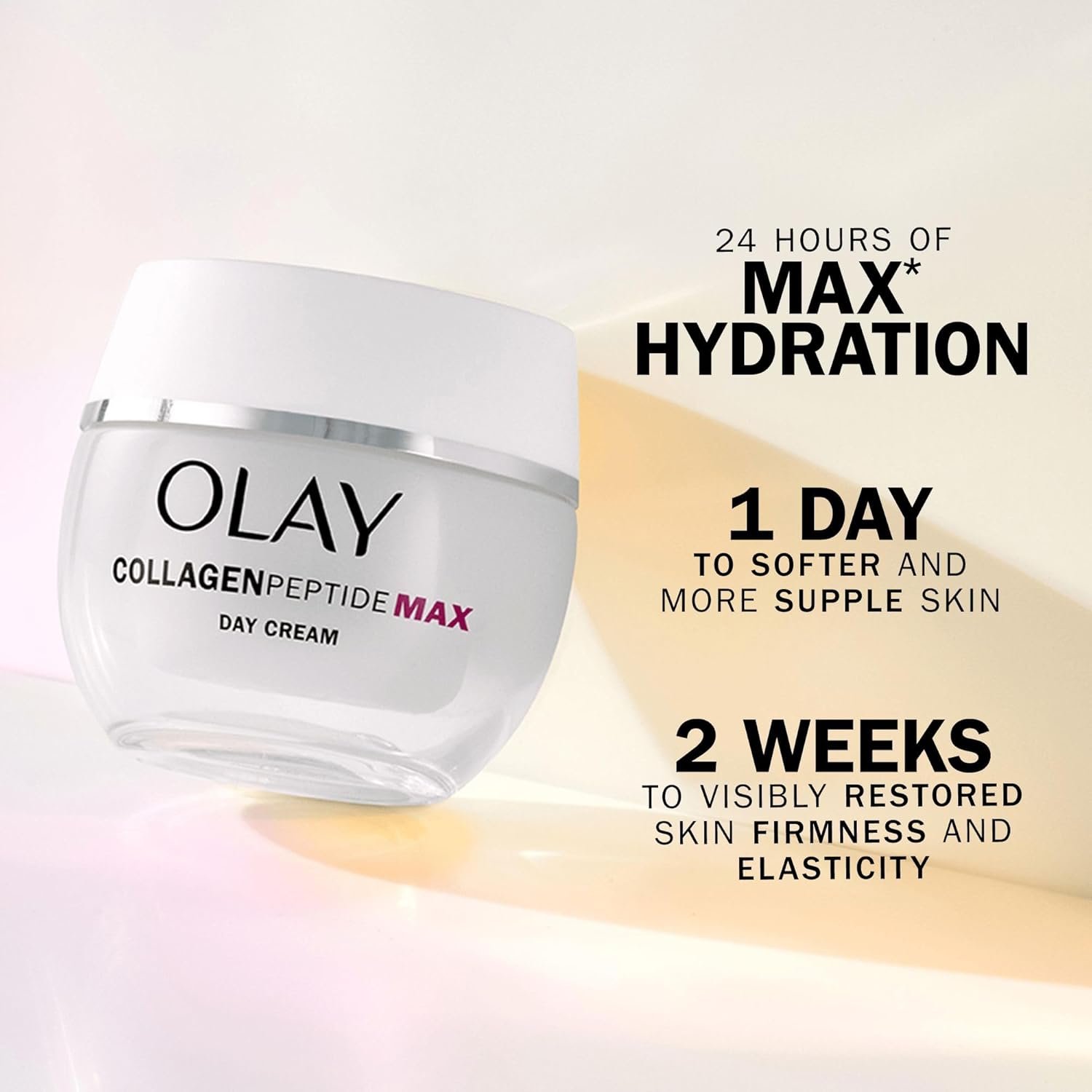 Olay Collagen Peptide MAX Face Moisturiser Day Cream, Skincare Niacinamide 99% Purity & +50% Glycerin Anti Aging Menopausal Skin Care: Strengthens, Restores, Hydrates, 50ml vs Collagen Day Cream - Image 3