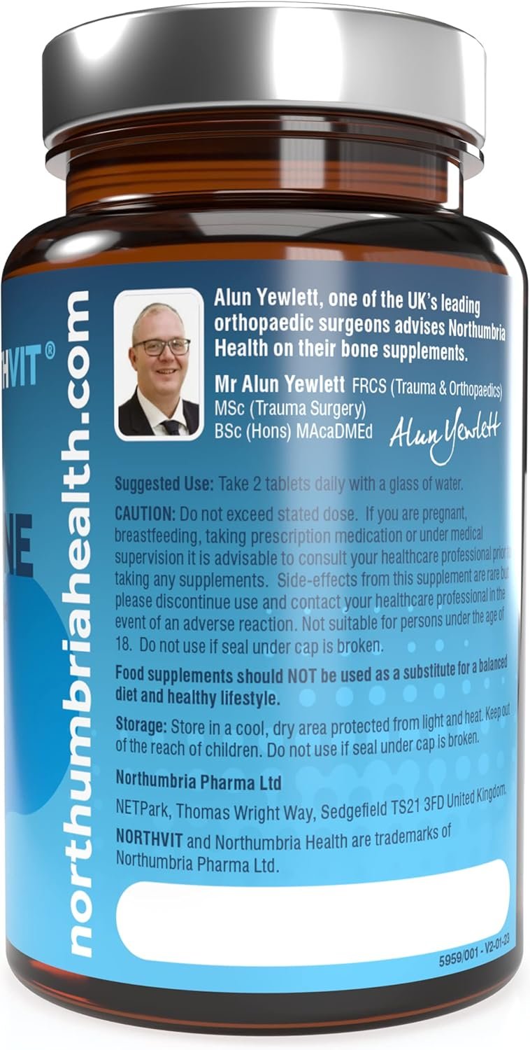 Total Bone® Calcium Magnesium Zinc & Vitamin D3 Supplement – 180 Vegetarian Tablets – 3 Month Supply High Strength Osteo Tablets – Strong Bones & Teeth – Calcium Mineral Complex - Image 8