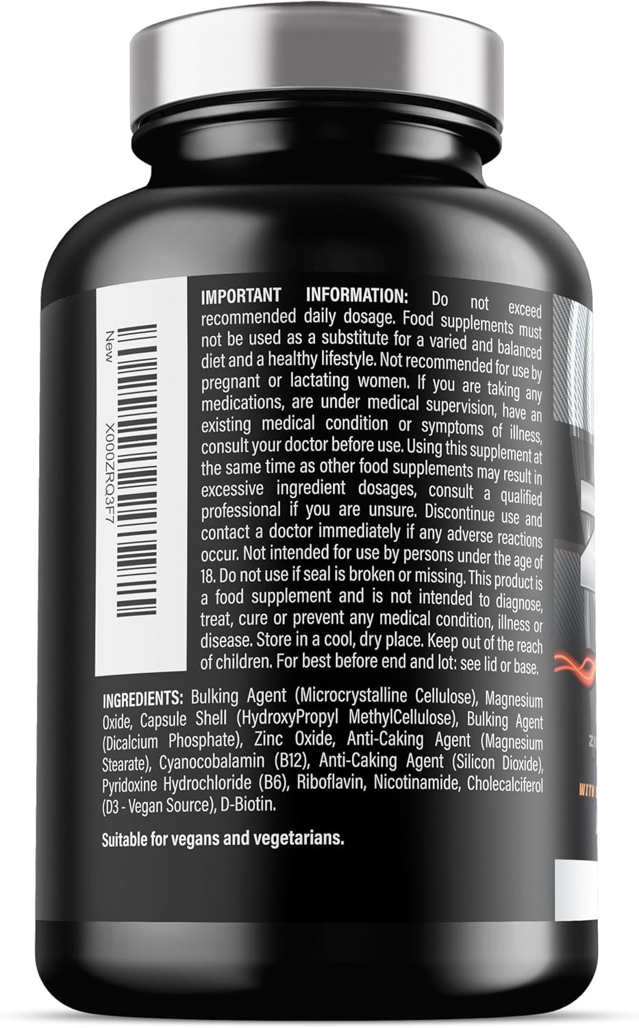 ZM6 - High Strength Zinc Magnesium Supplement - Zinc and Magnesium Tablets for Normal Muscle Function - Zinc Magnesium Booster - 180 Vegetarian Capsules - Image 3