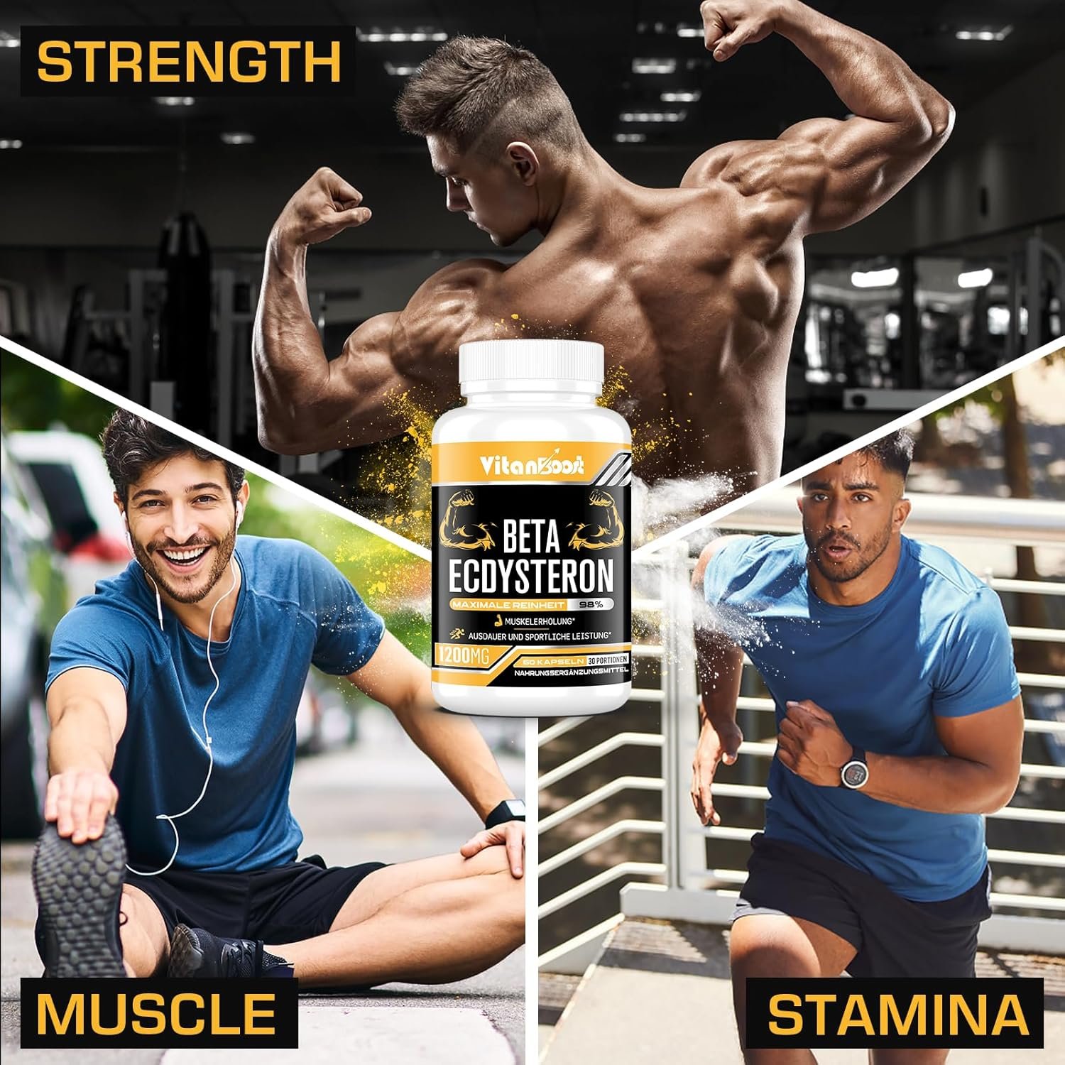 Beta Ecdysterone Supplement 1200mg | Increases Lean Muscle Mass, Exercise Performance, Strength and Protein Synthesis, 98% Maximum Purity Formulated for Enhanced Absorption 60 Capsules|1 Month Supply - Image 6